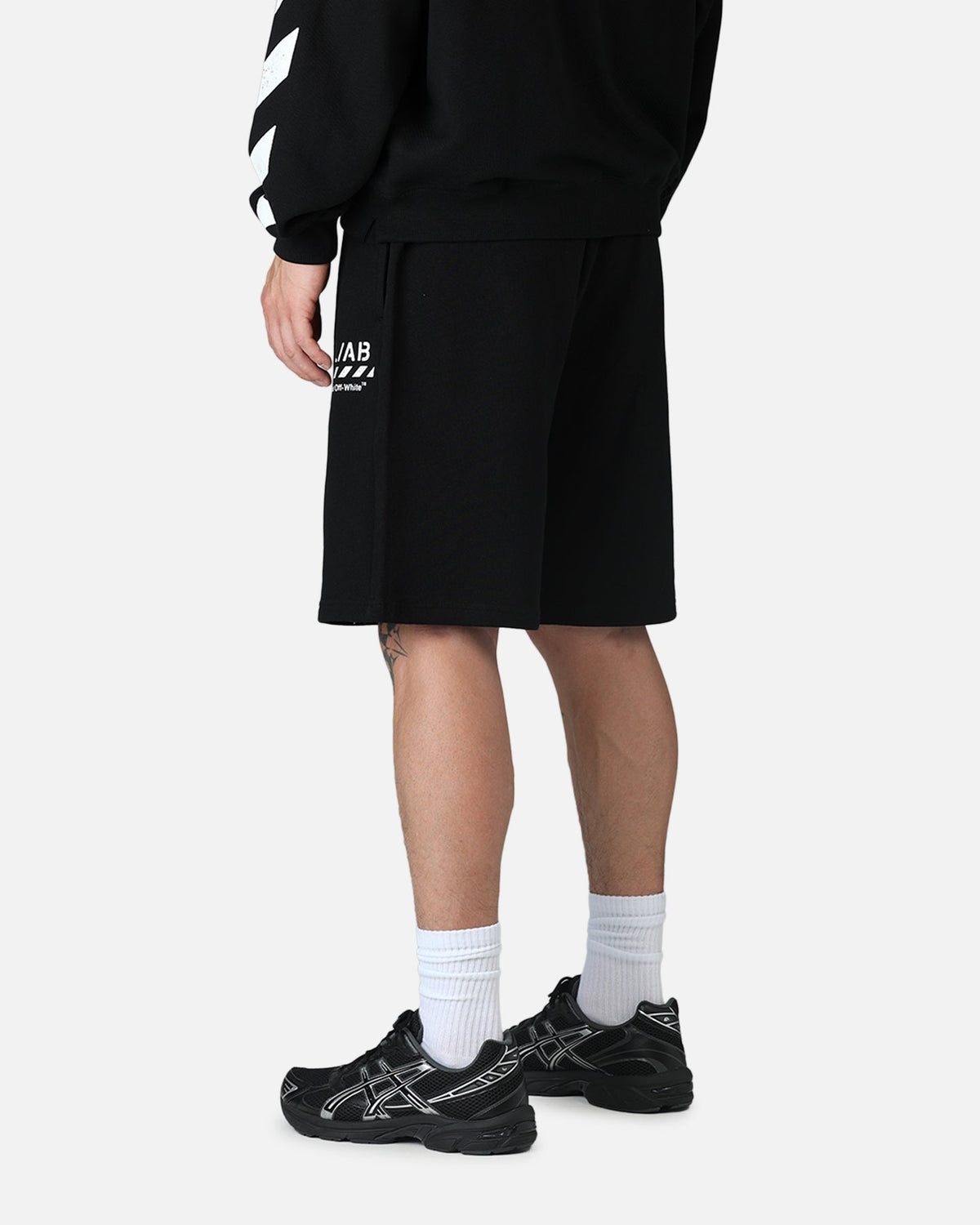 Off White Diag Sweat Shorts Black