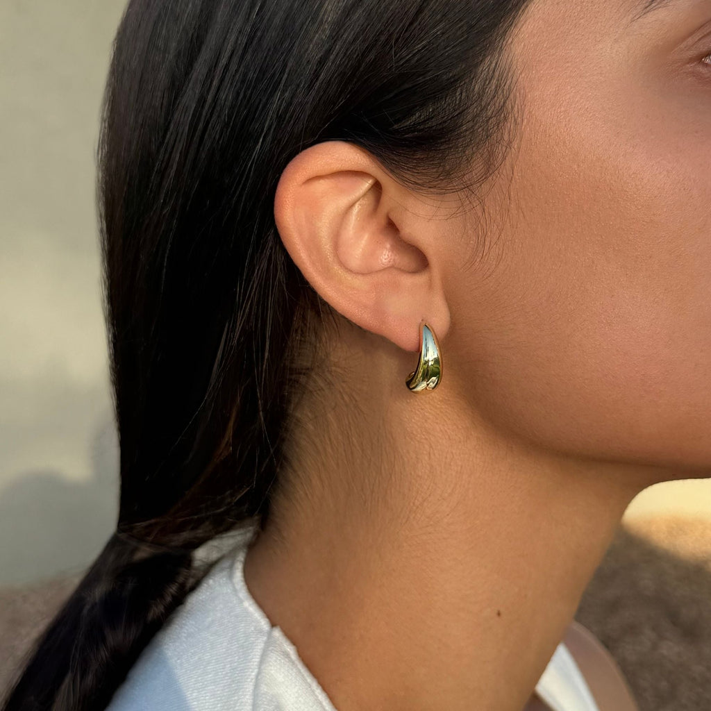 14k Gold Plated Set of 3 Hoop Earrings  Set
