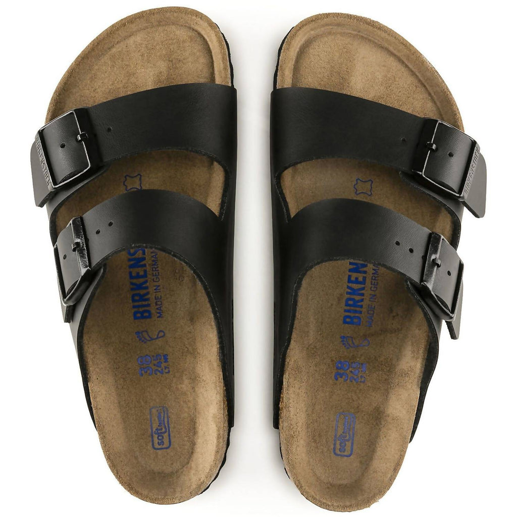 Unisex Arizona Soft Footbed Sandal In Black Birko-Flor