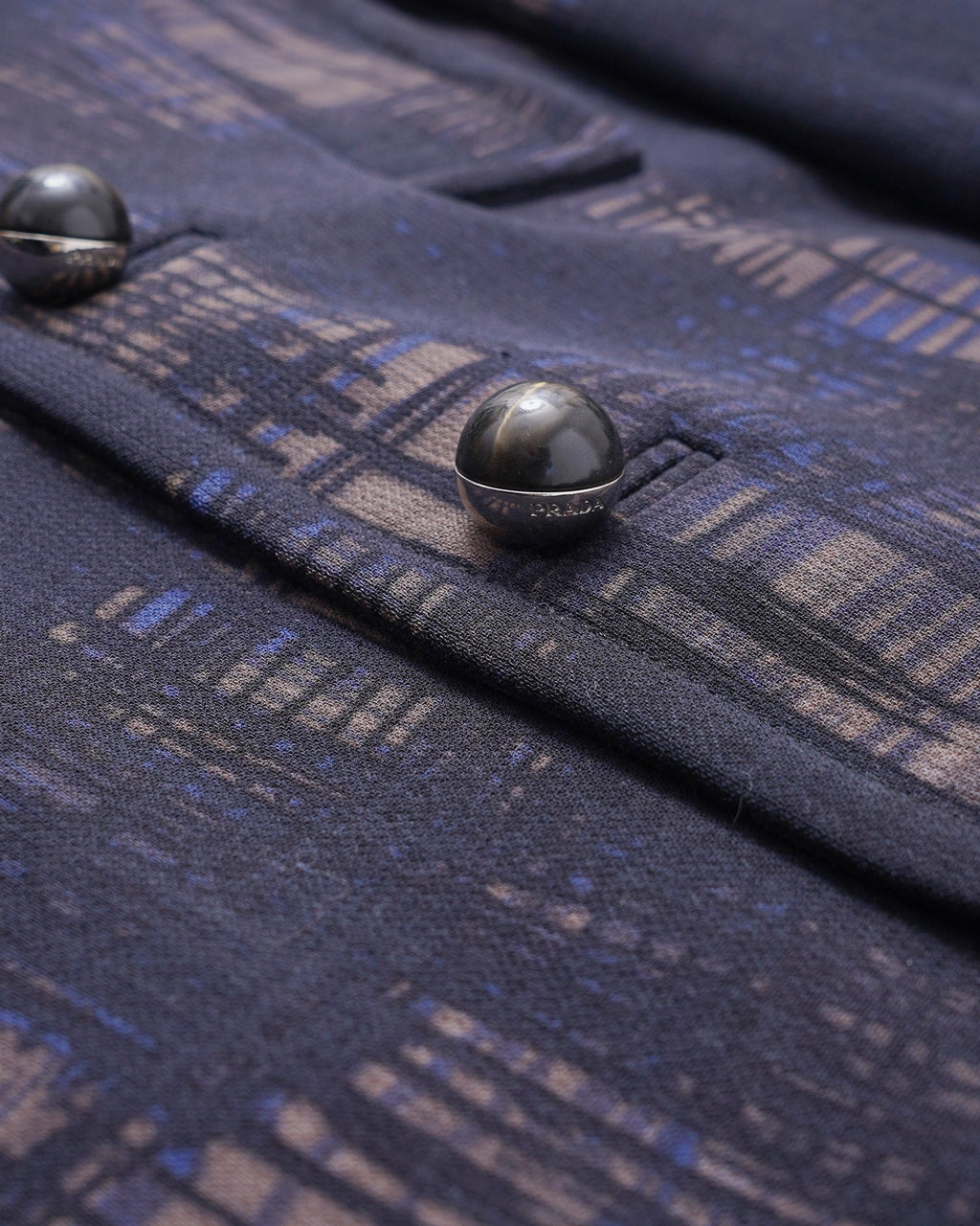 Ball Button Patterned Jacket