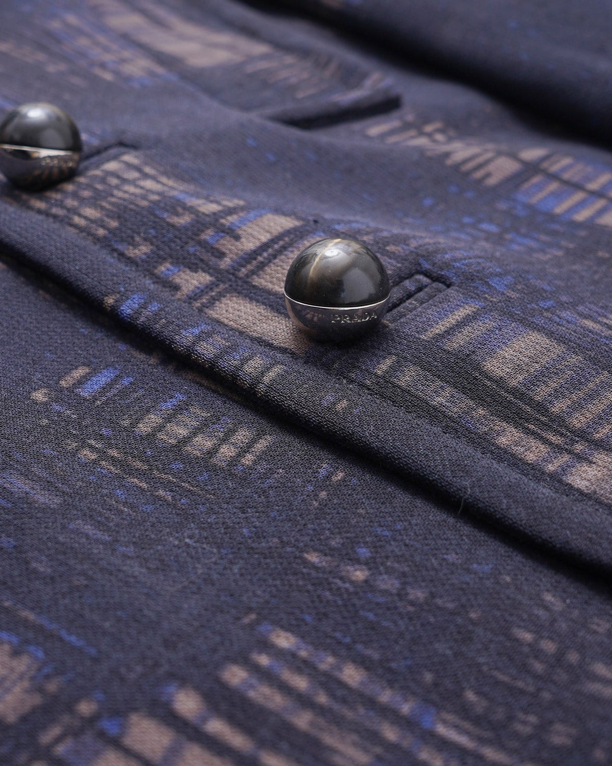 Ball Button Patterned Jacket