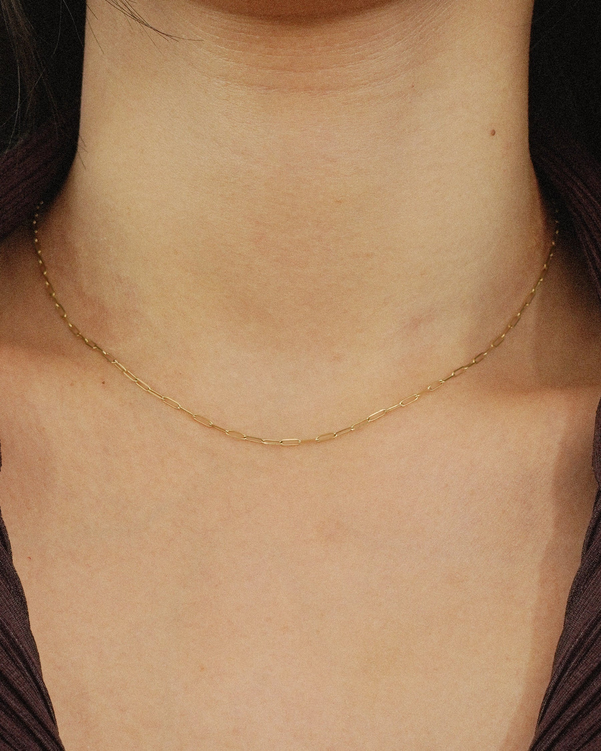 14k Paperclip Chain Necklace