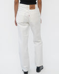 505 Tapered Fit White Denim Pants / size: 27