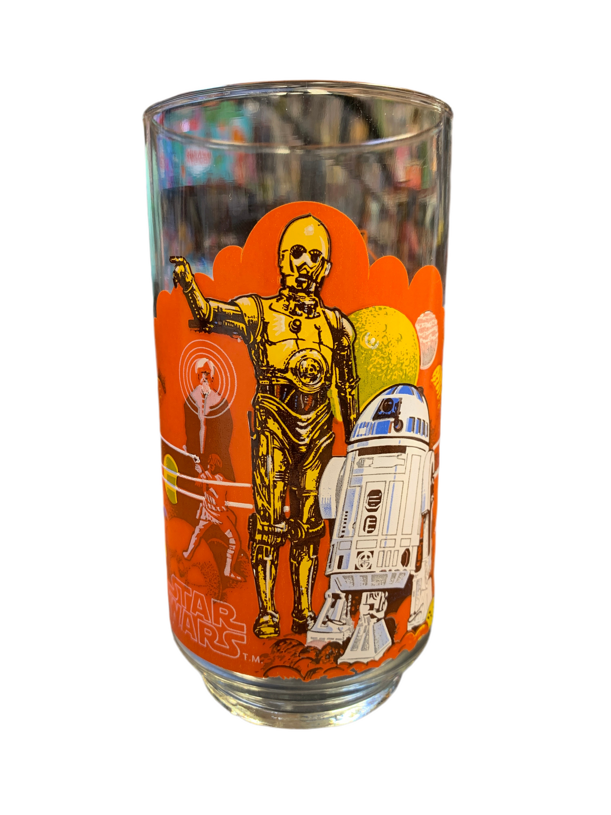 R2-D2 & C-3PO Glass Cup (Vintage Star Wars, Burger King)