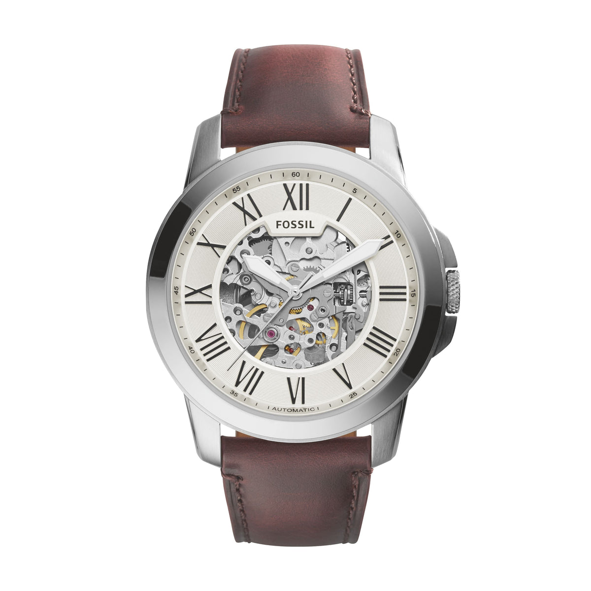 Fossil Men's Grant 45mm Automatic, Stainless Steel Watch