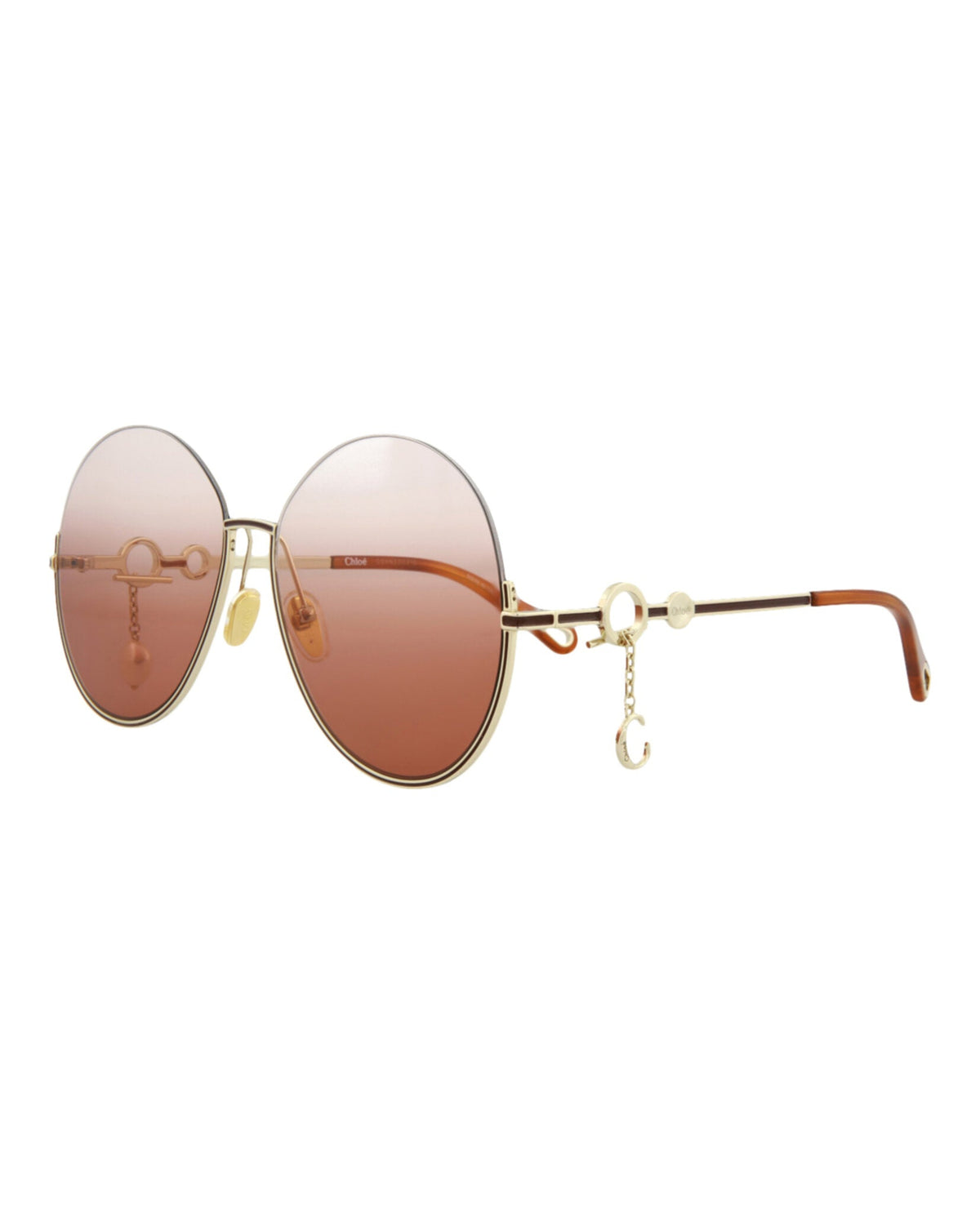 Round-Frame Metal Sunglasses