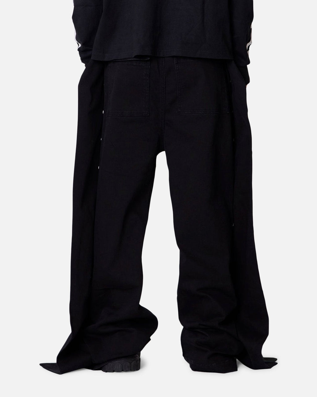 MNML Wide Panel Side Snap Pants Black