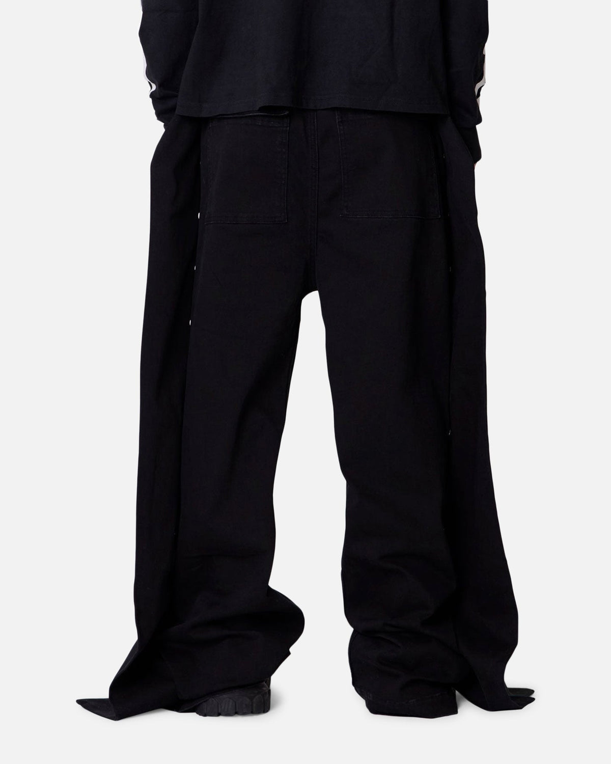 MNML Wide Panel Side Snap Pants Black