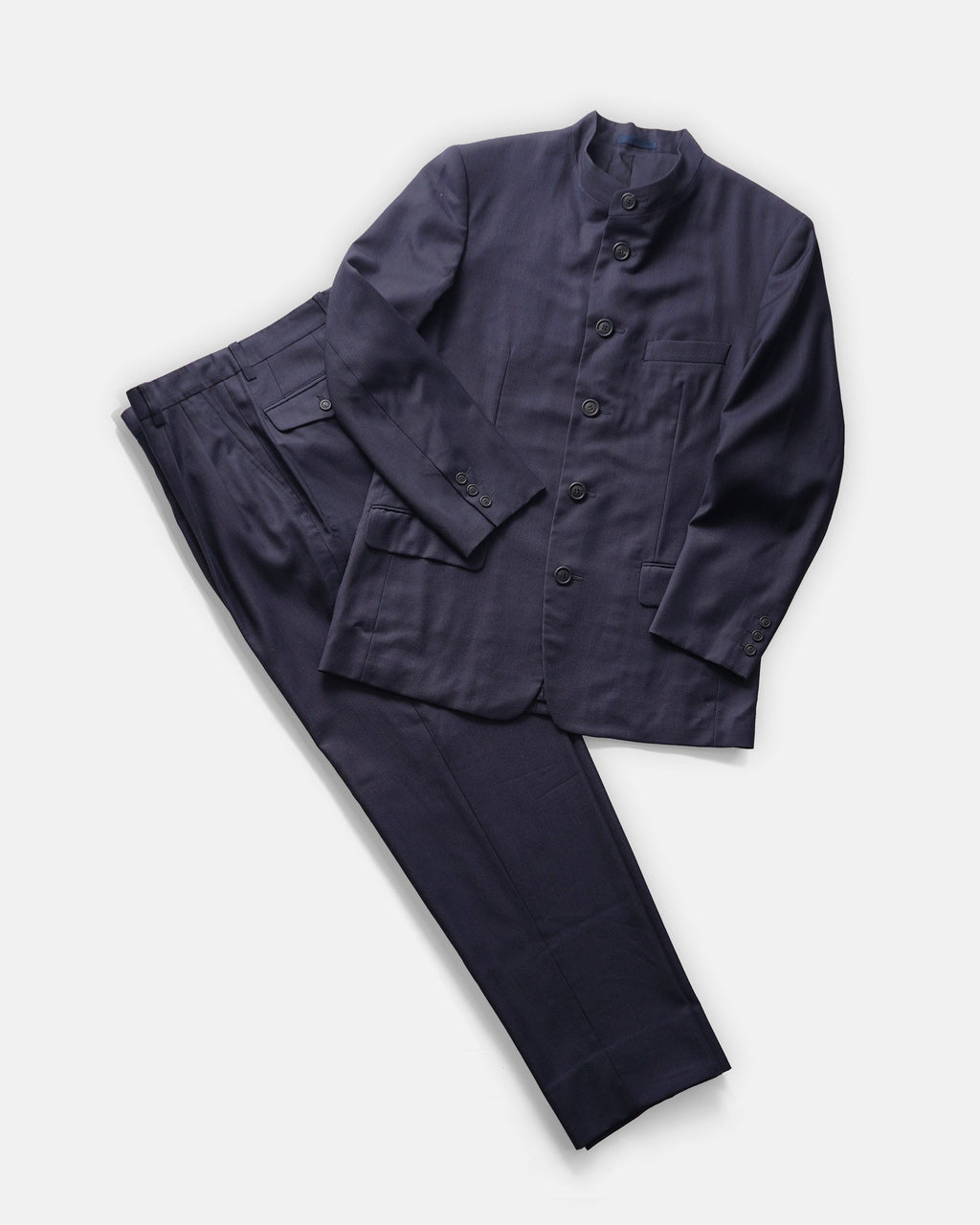 Band Collar Jacket & Slacks / Size: W31