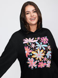 Colorful Floral Print Hoodie Sweatshirt