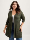 Long Sleeve Cinched-Waist Knit Cardigan