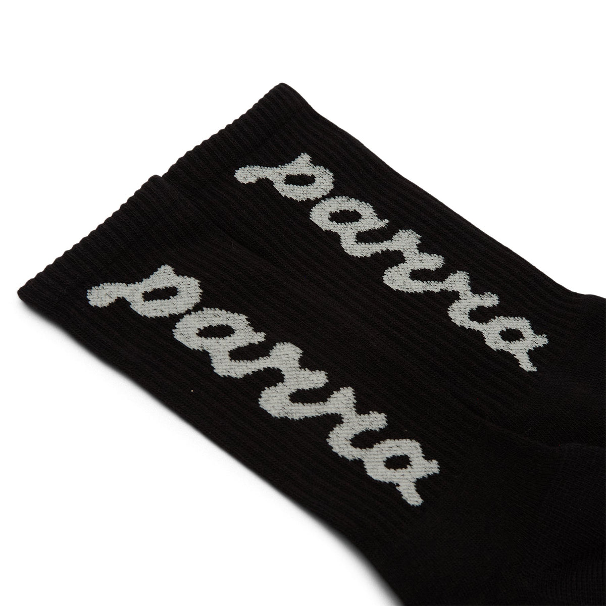 by Parra Lowercase Scriptlogo Crew Socks (Black)