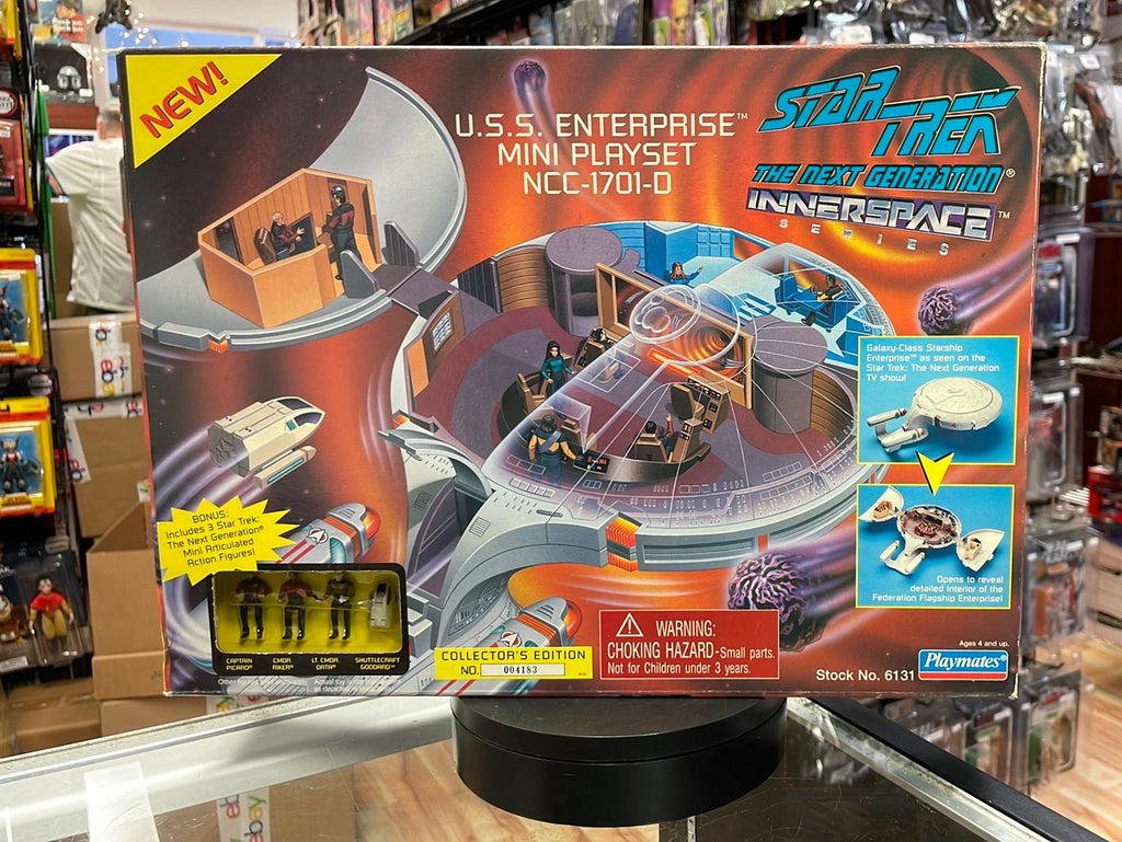 USS Enterprise Mini Playset NCC-1701-D 6131 (Vintage Star Trek, Playmates) SEALED