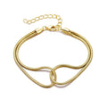 14k Gold Plated Interlocking Rope Chain Bracelet