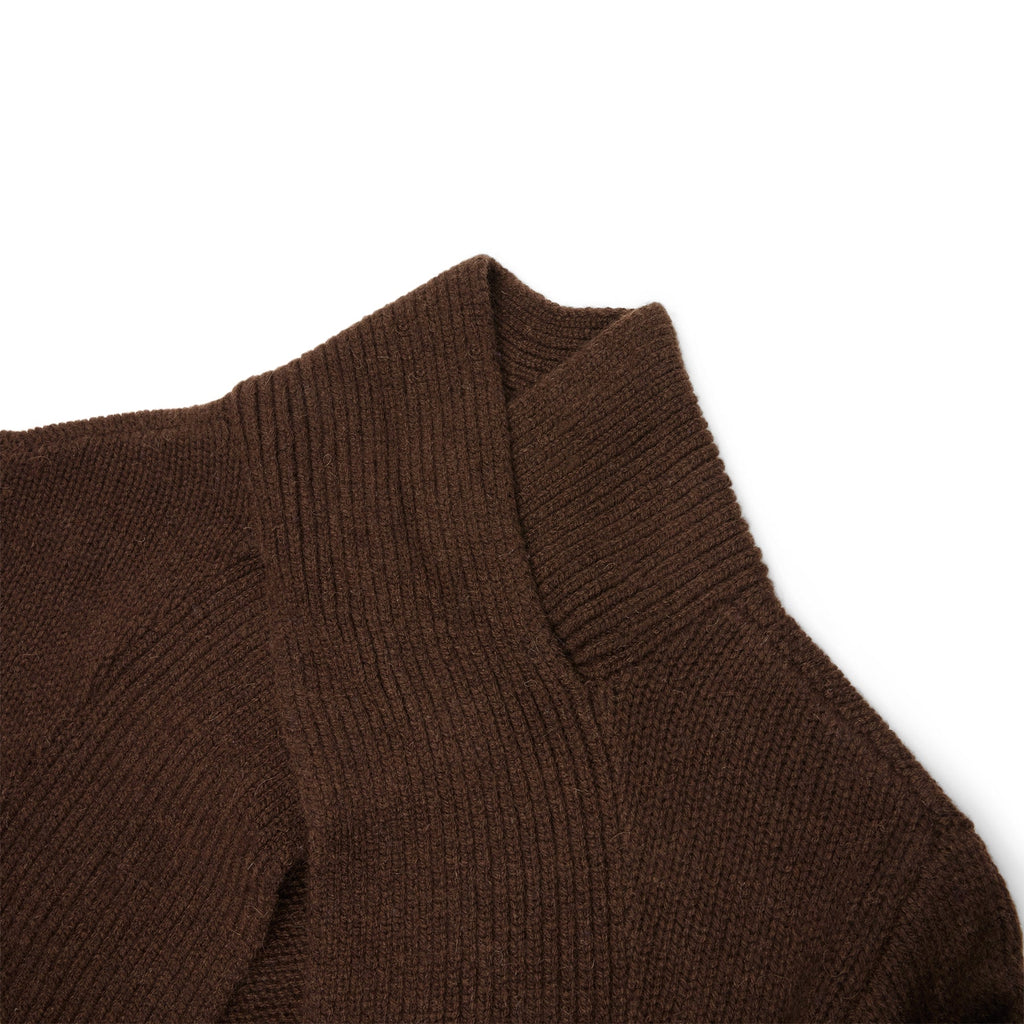 GANNI Open Back Pullover Sweater (Shaved Chocolate)