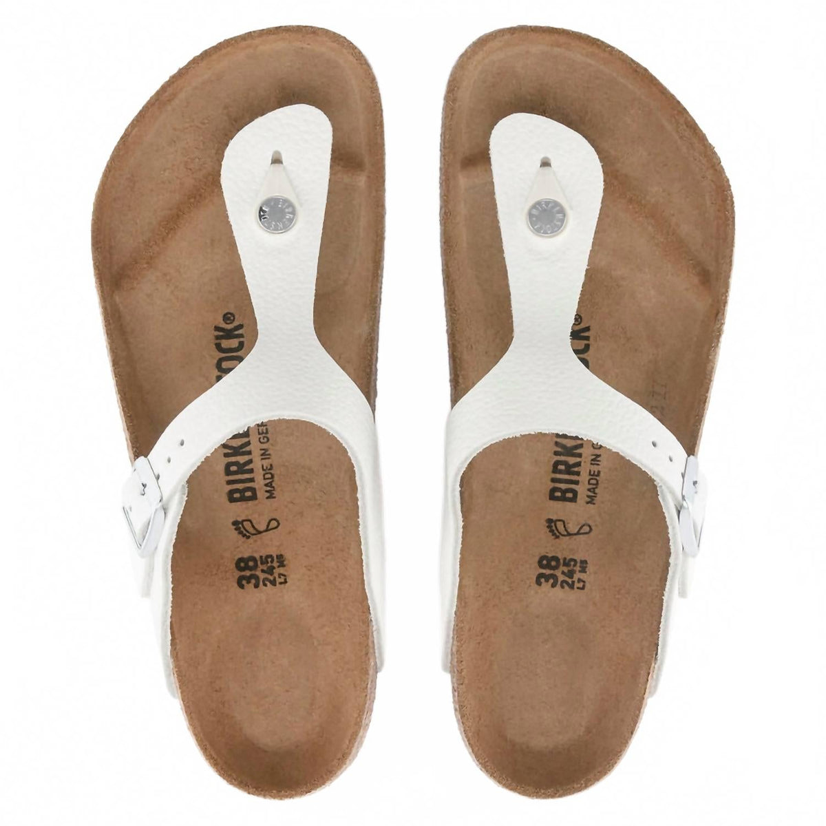 Women's Gizeh Leather Sandal In White