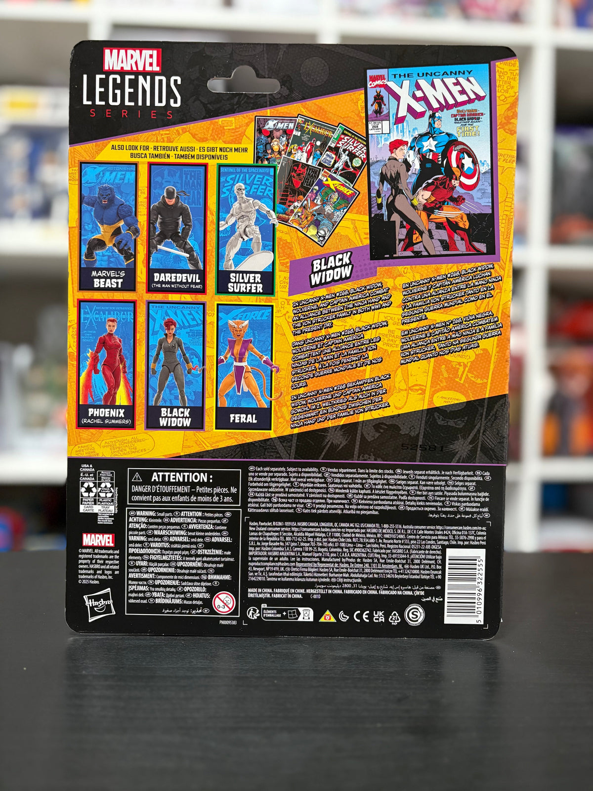 The Uncanny X-Men #268 Marvel Legends Black Widow by Hasbro