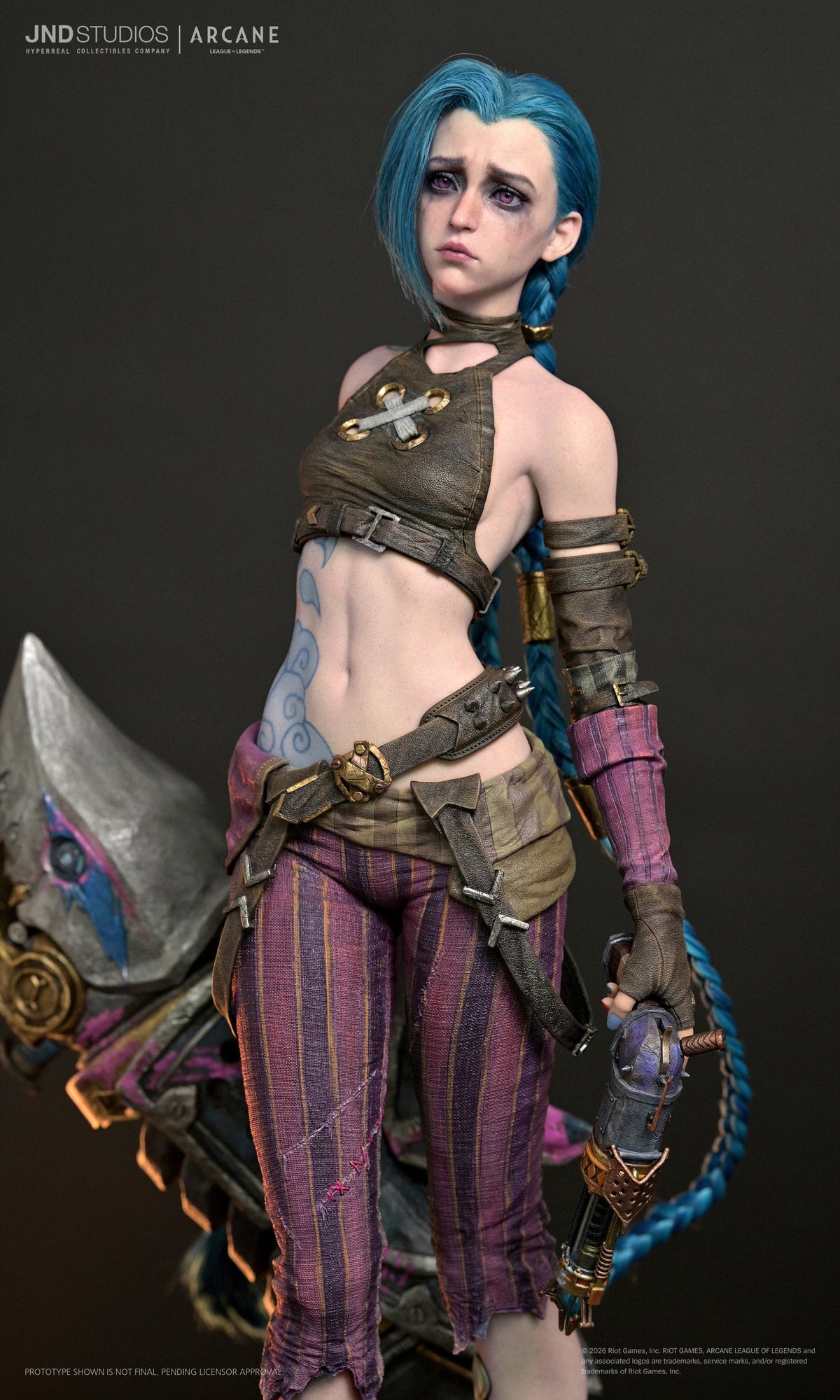 League of Legends Arcane: Jinx with 2 Head Variants 1/3 Scale Hyper Real