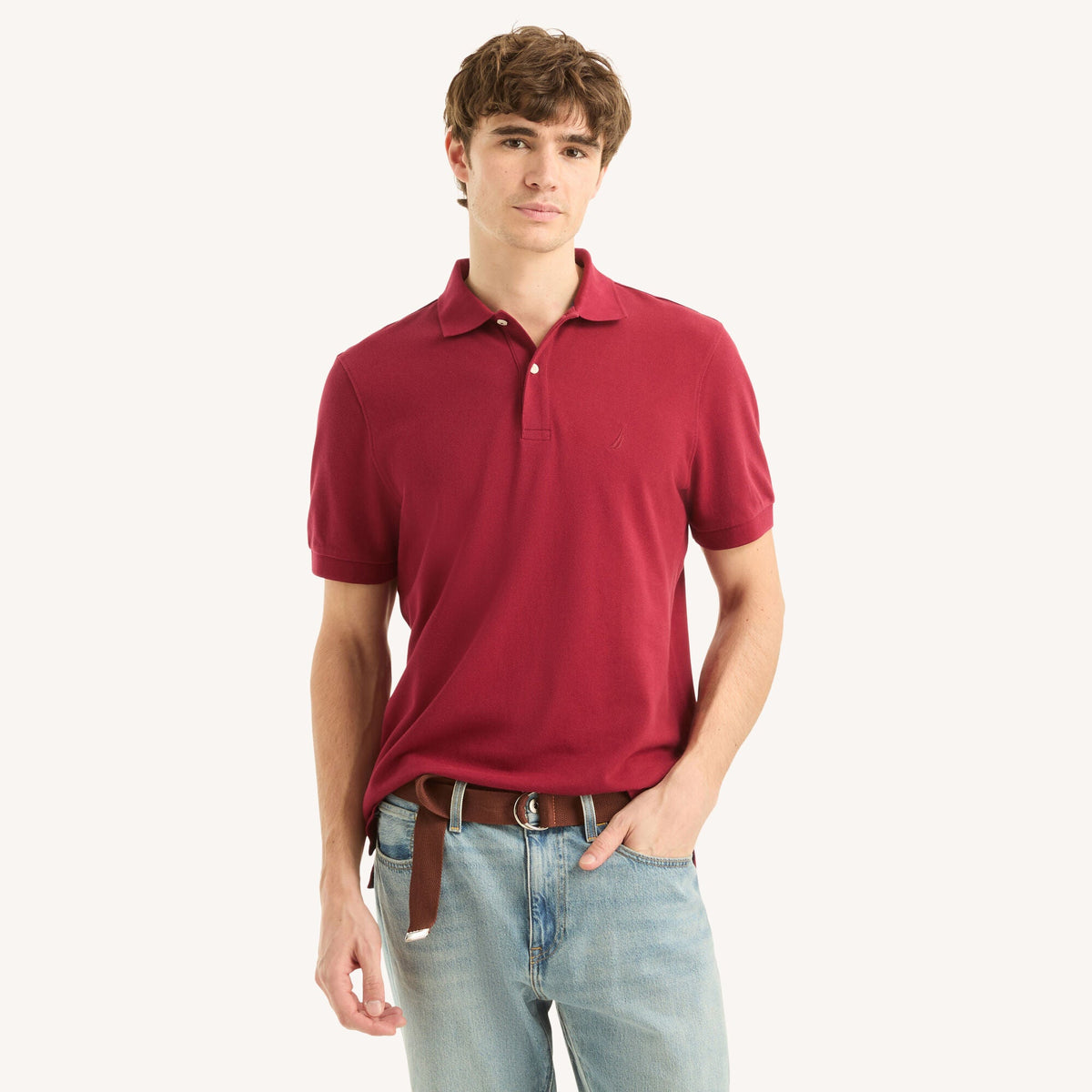 Nautica Mens Classic Fit Deck Polo
