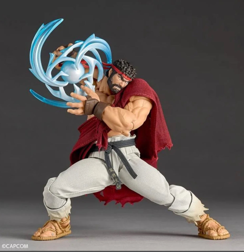 Amazing Yamaguchi Revoltech Ryu Street Fighter 6 w/ *Bonus Face Plate Action Figure BY KAIYODO