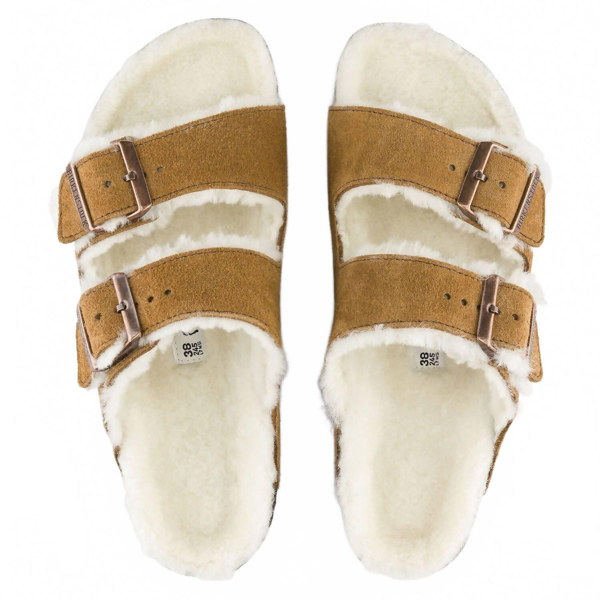 Unisex Arizona Fur Shearling Sandal In Mink