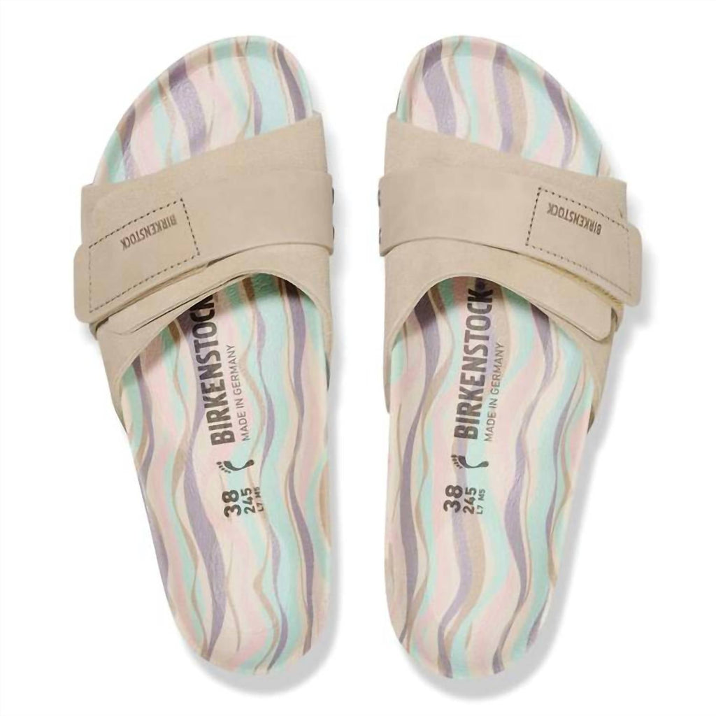 Unisex Oita Nubuck Suede Leather Sandals In Sandcastle