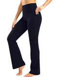 High-Waisted Yoga Pants with Pockets | Black Khaki Purple Blue Gray