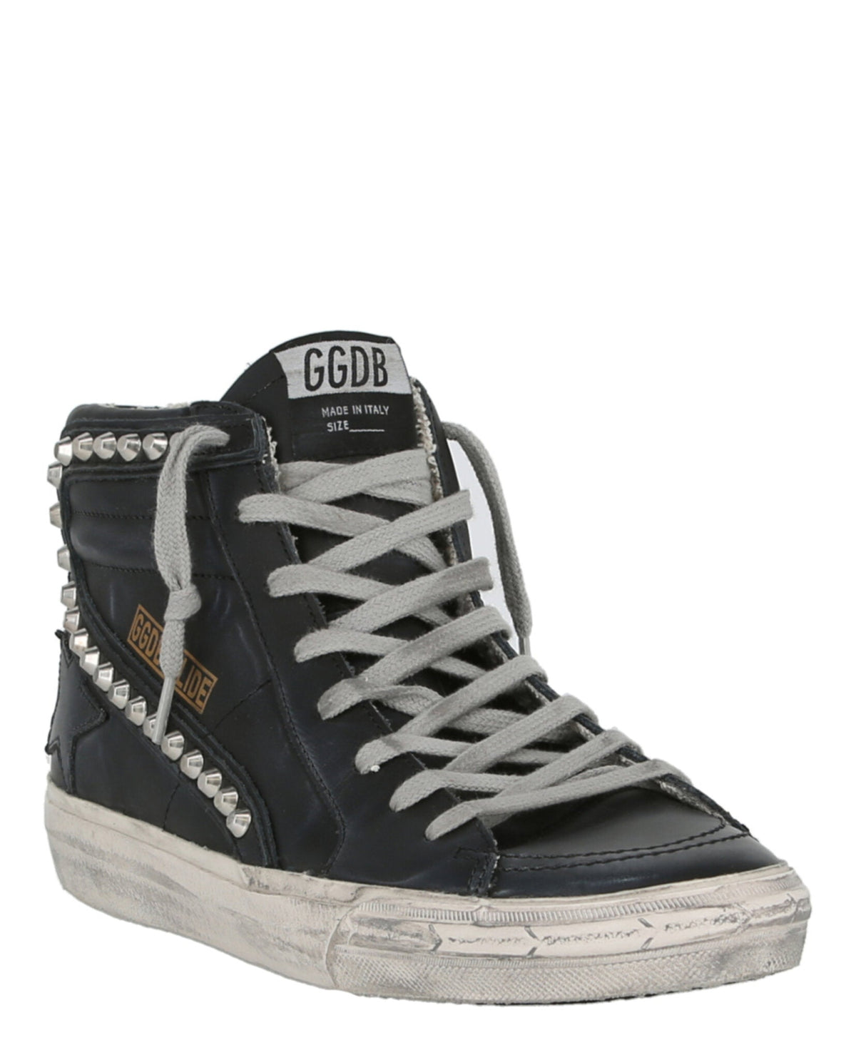 Studded High-Top Slide Sneakers