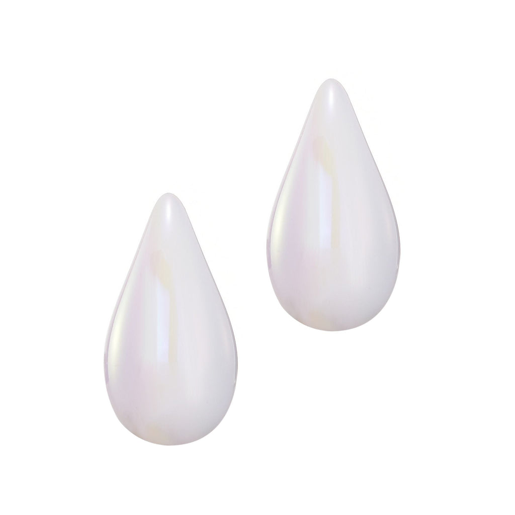Pearl Teardrop Sculptural Studs