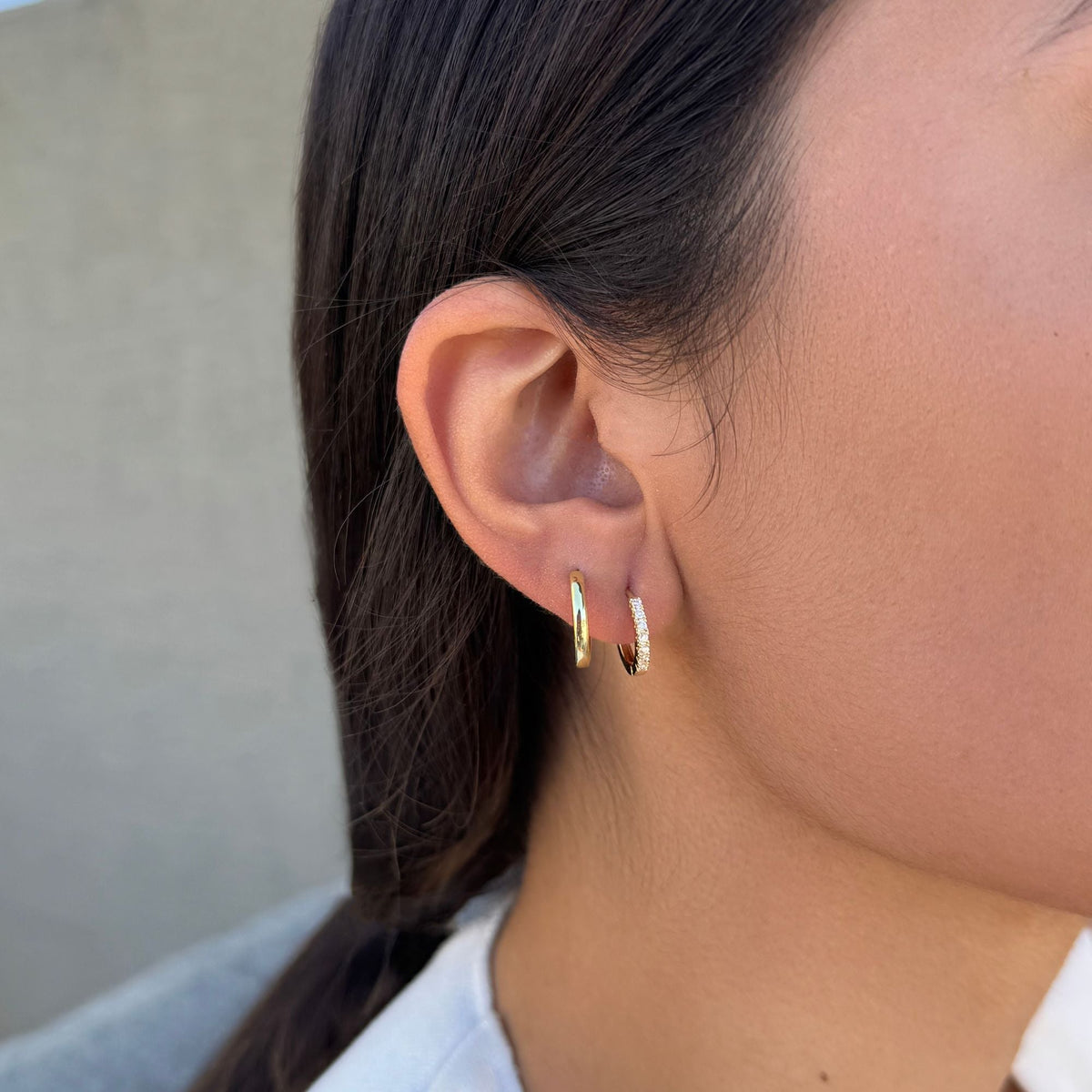 14k Gold Plated CZ Earring Set