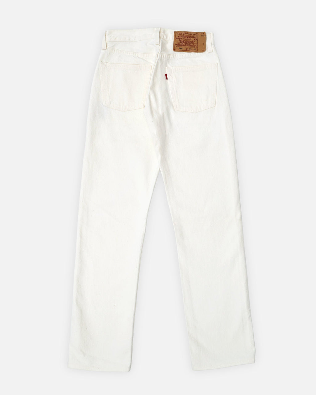 501 Straight Fit White Denim Pants / size: 27
