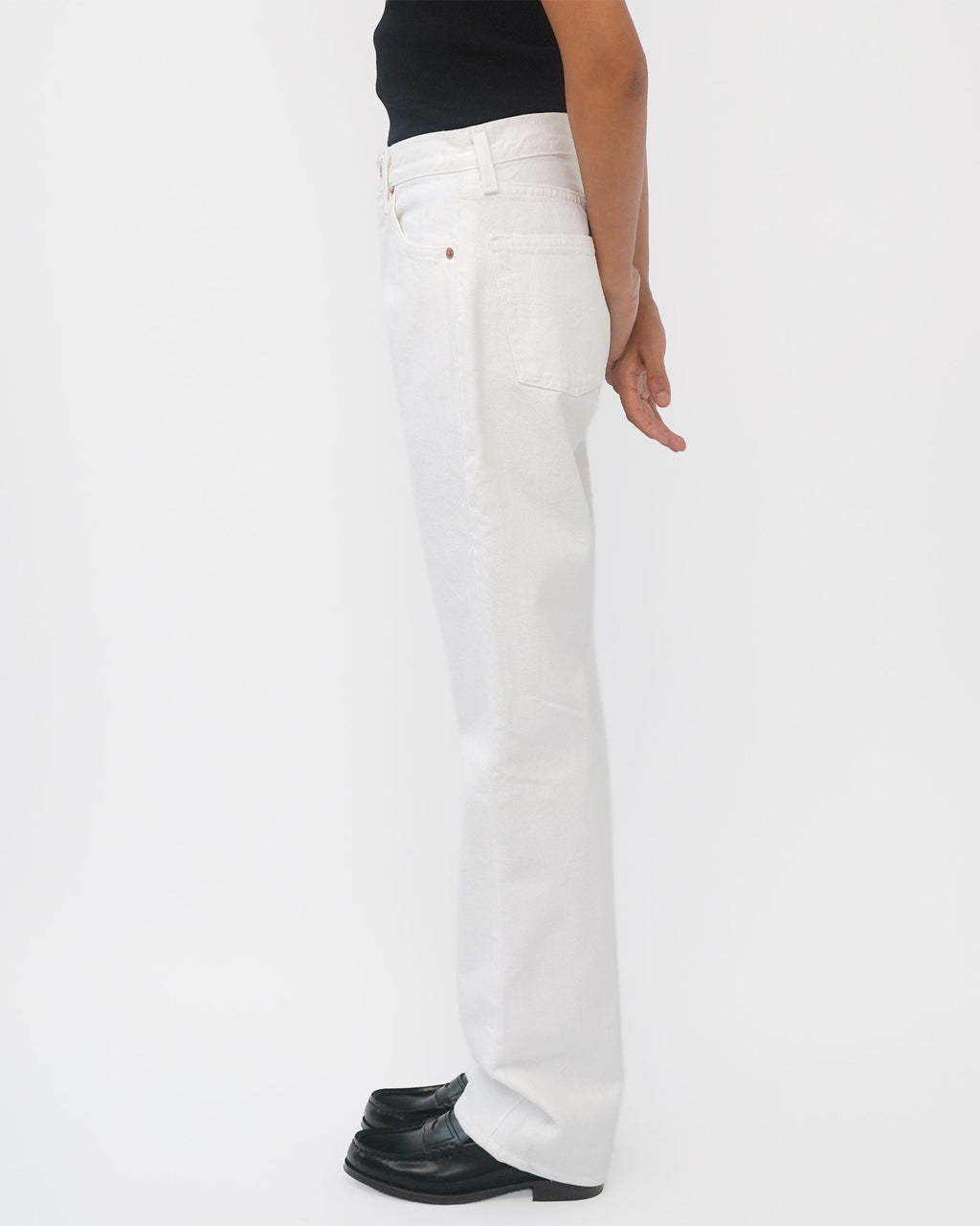 501 Straight Fit White Denim Pants / size: 27