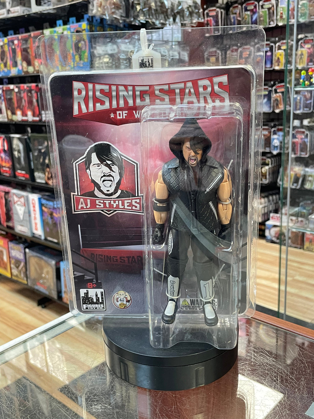 AJ Styles -Black-  (Rising Stars of Wrestling, Figures Toy Company) **SEALED**
