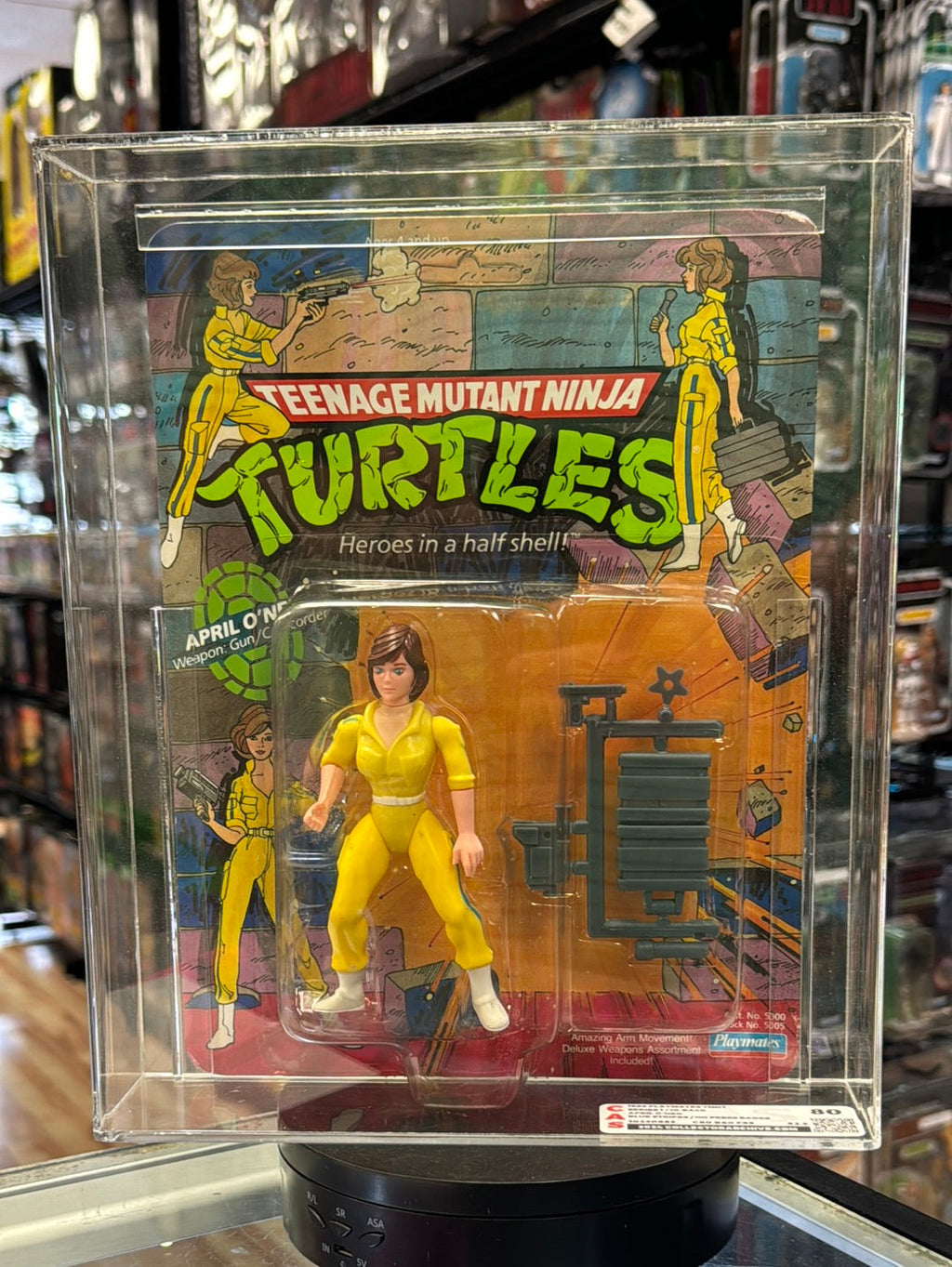 April O’Neil 10 Back No Press (Vintage TMNT Ninja Turtles, Playmates) *CAS Graded 80*