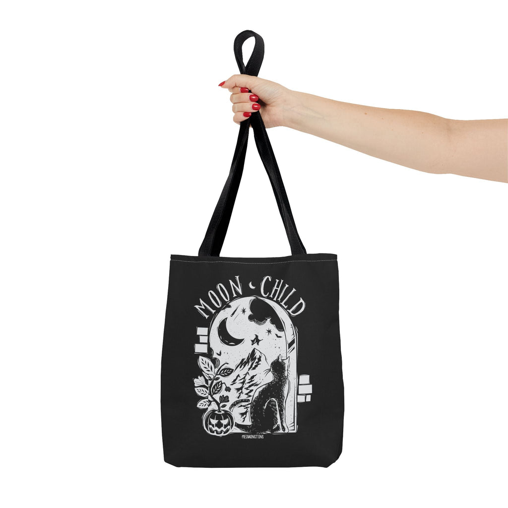 Moon Child Halloween Cat Tote Bag