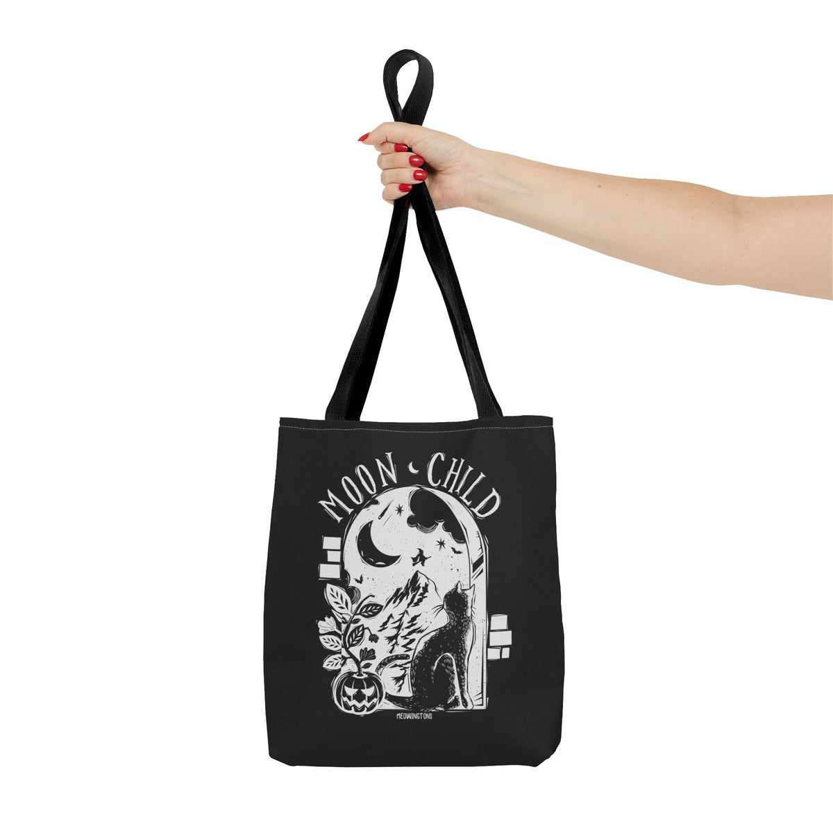 Moon Child Halloween Cat Tote Bag