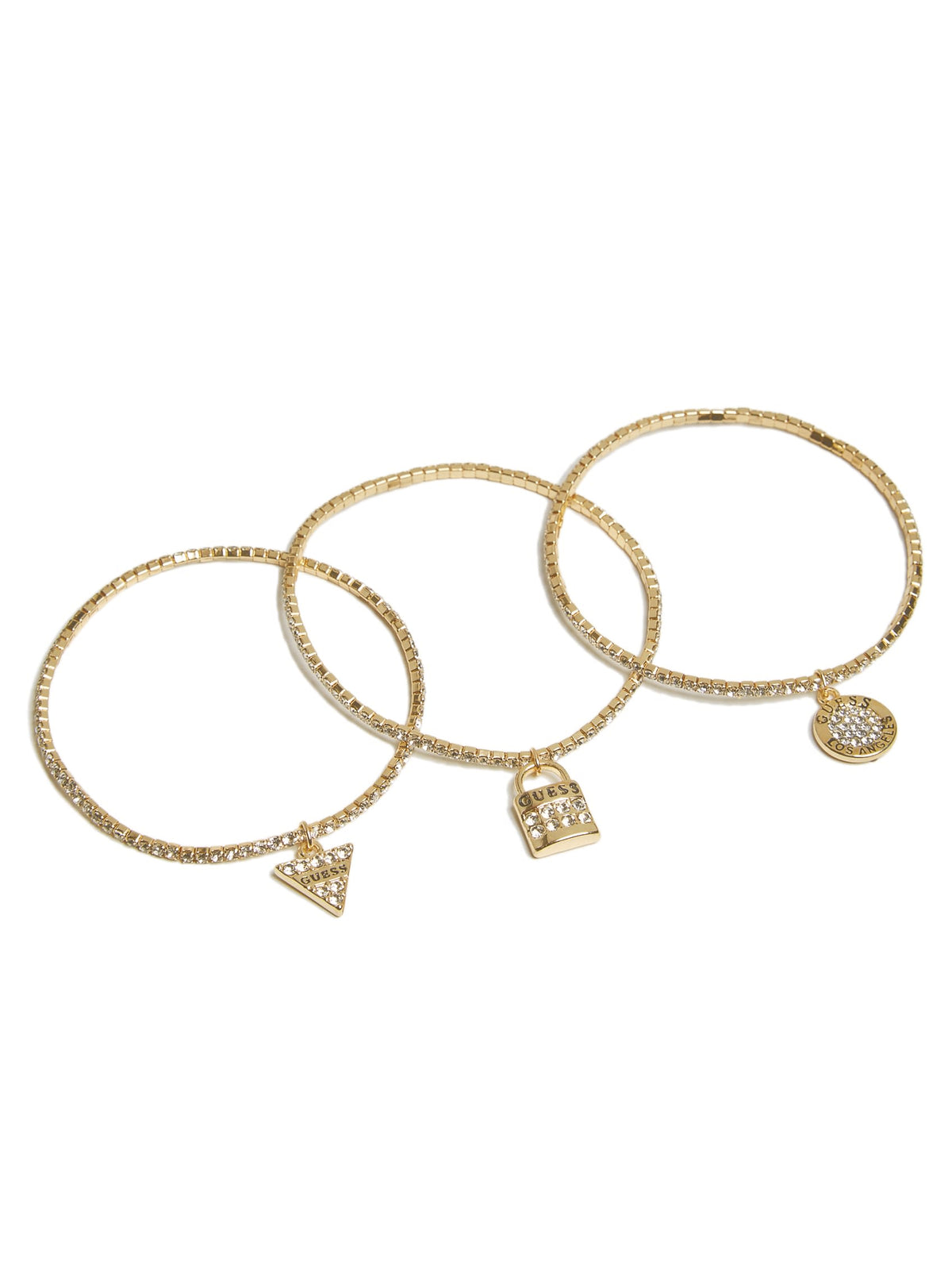 LA Logo Button Stretch Bracelet Set
