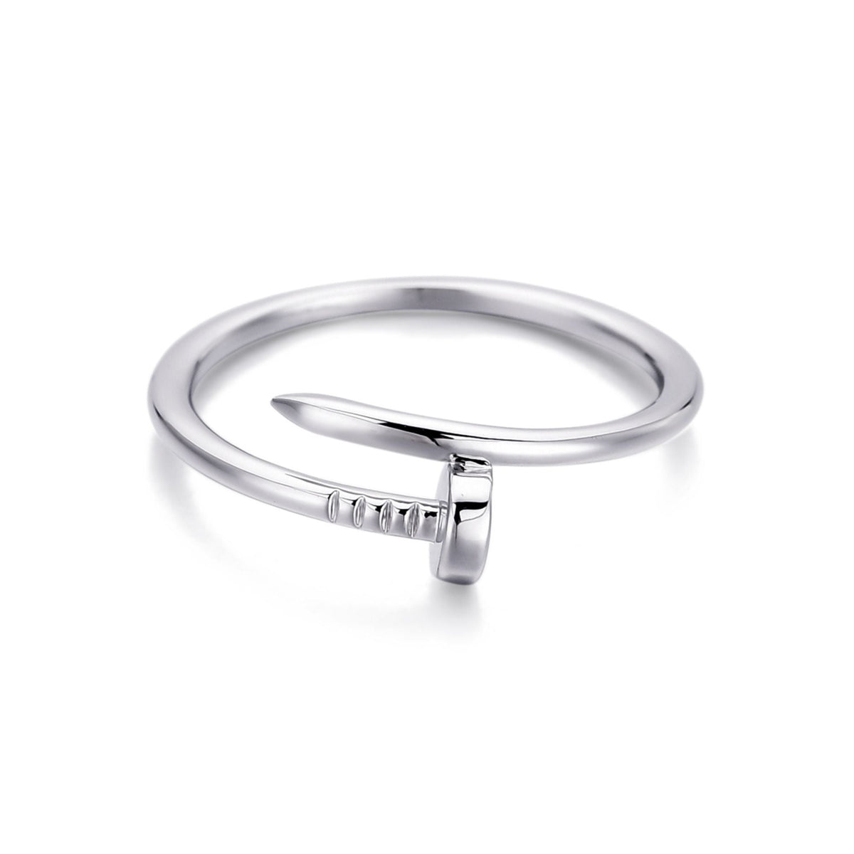 Silver Plated Nail Ring