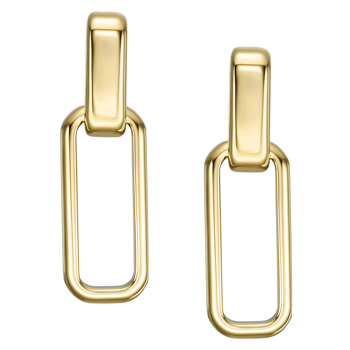 Fossil Women's Archival Core Essentials Gold-Tone Stainless Steel Drop Earrings