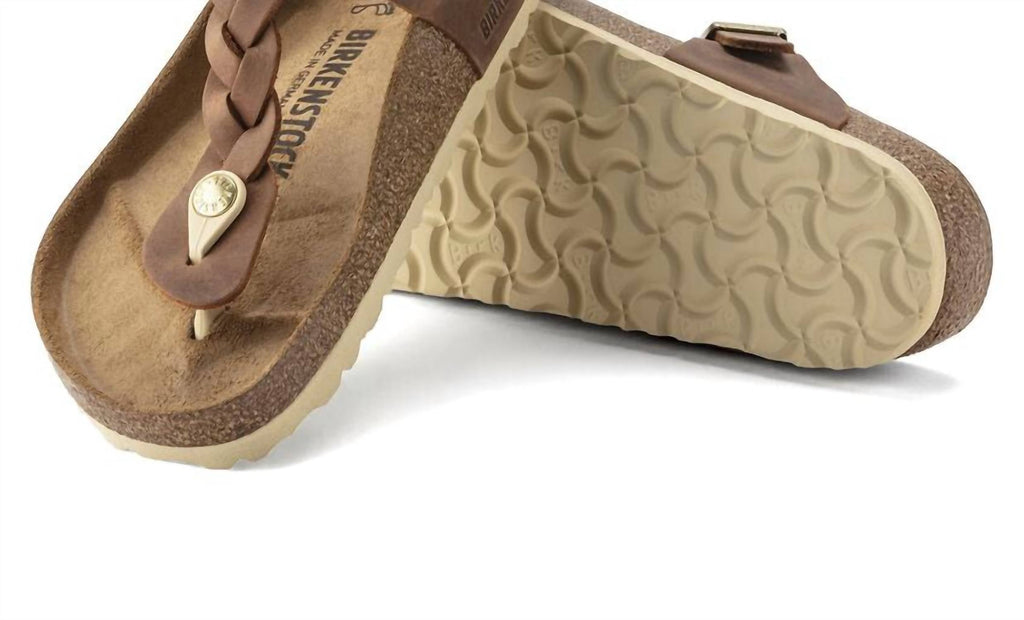 Women's Gizeh Braided Sandal In Cognac