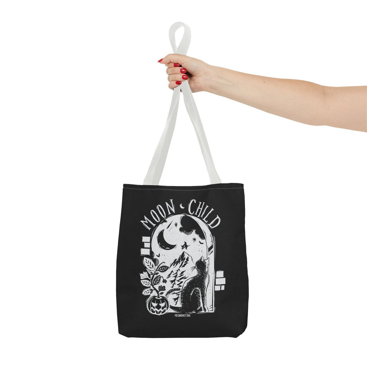 Moon Child Halloween Cat Tote Bag