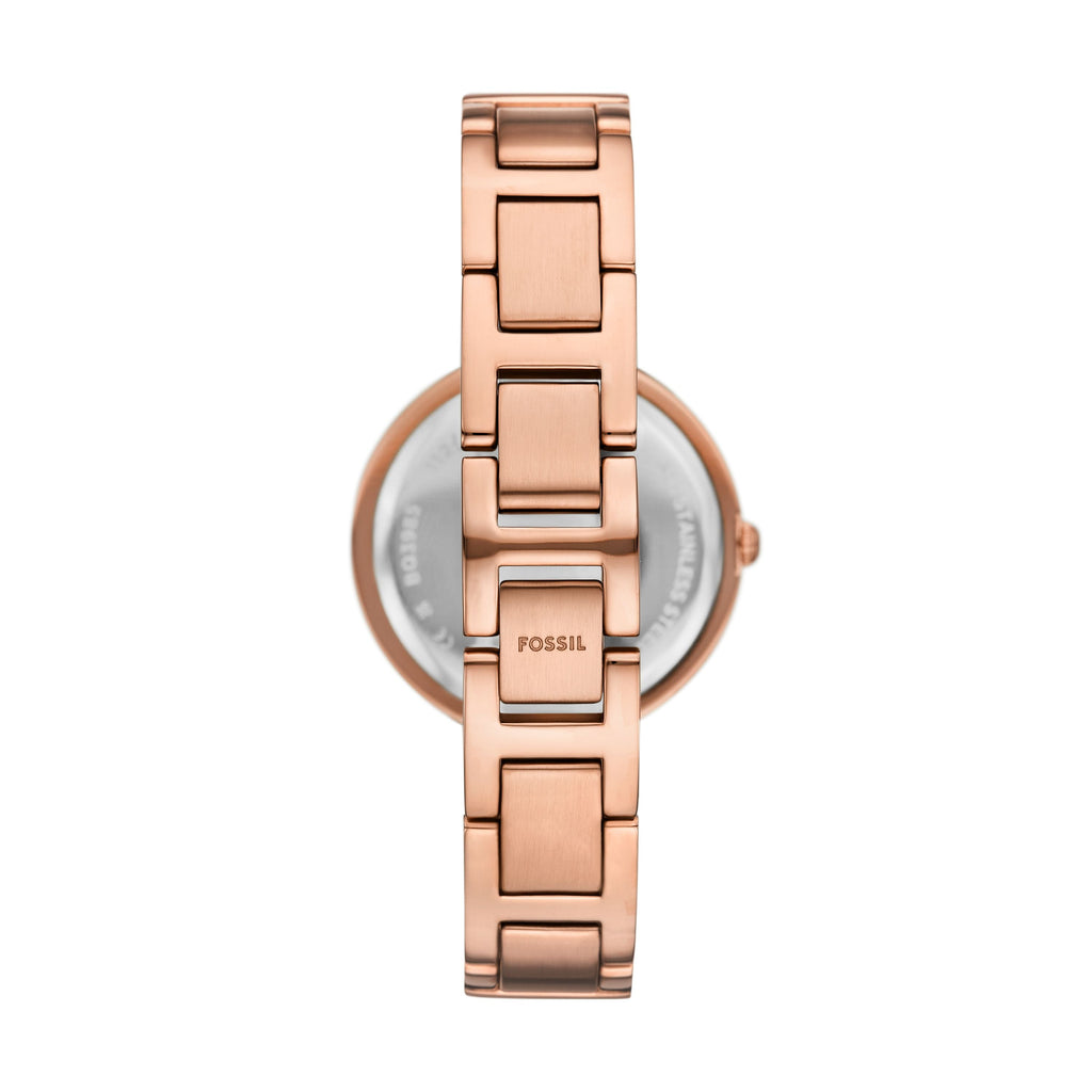 Fossil Women's Karli 32mm Three-Hand, Rose Gold-Tone Alloy Watch