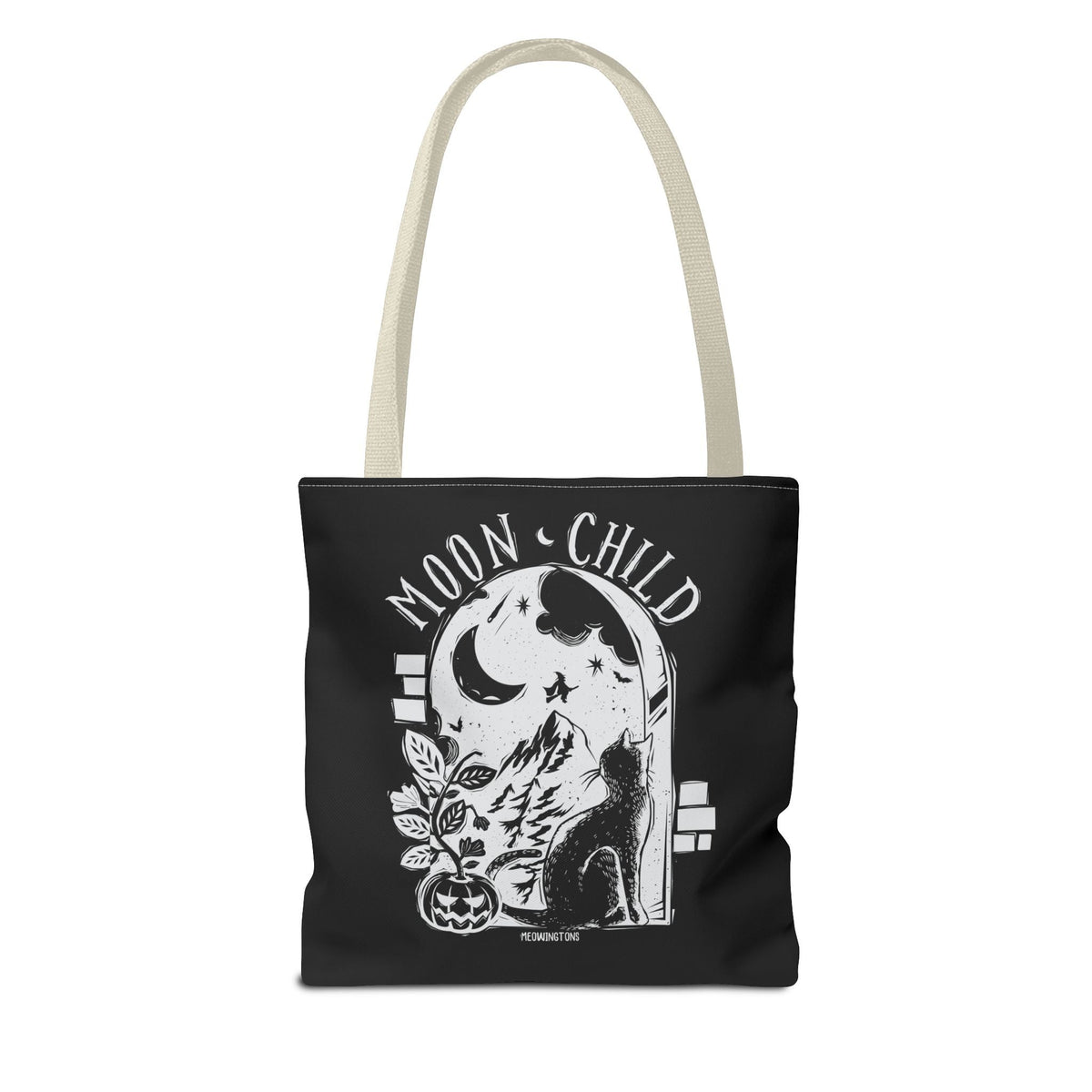 Moon Child Halloween Cat Tote Bag