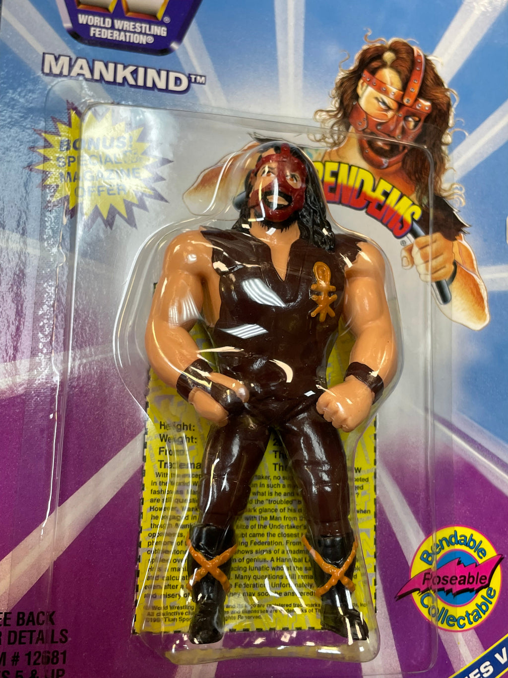 Mankind (Vintage WWF, JusToys) **SEALED**