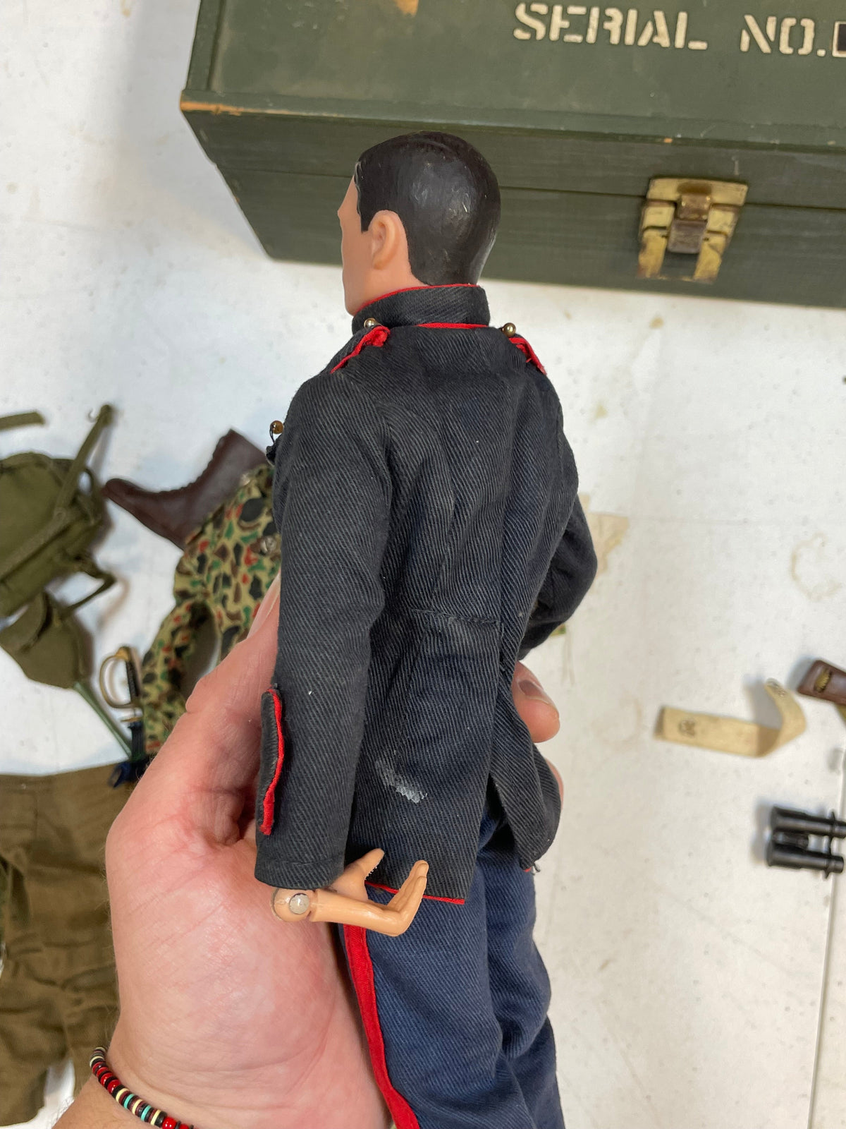 Action Marine with Foot Locker (Vintage 12” GI Joe, Hasbro) **Original**