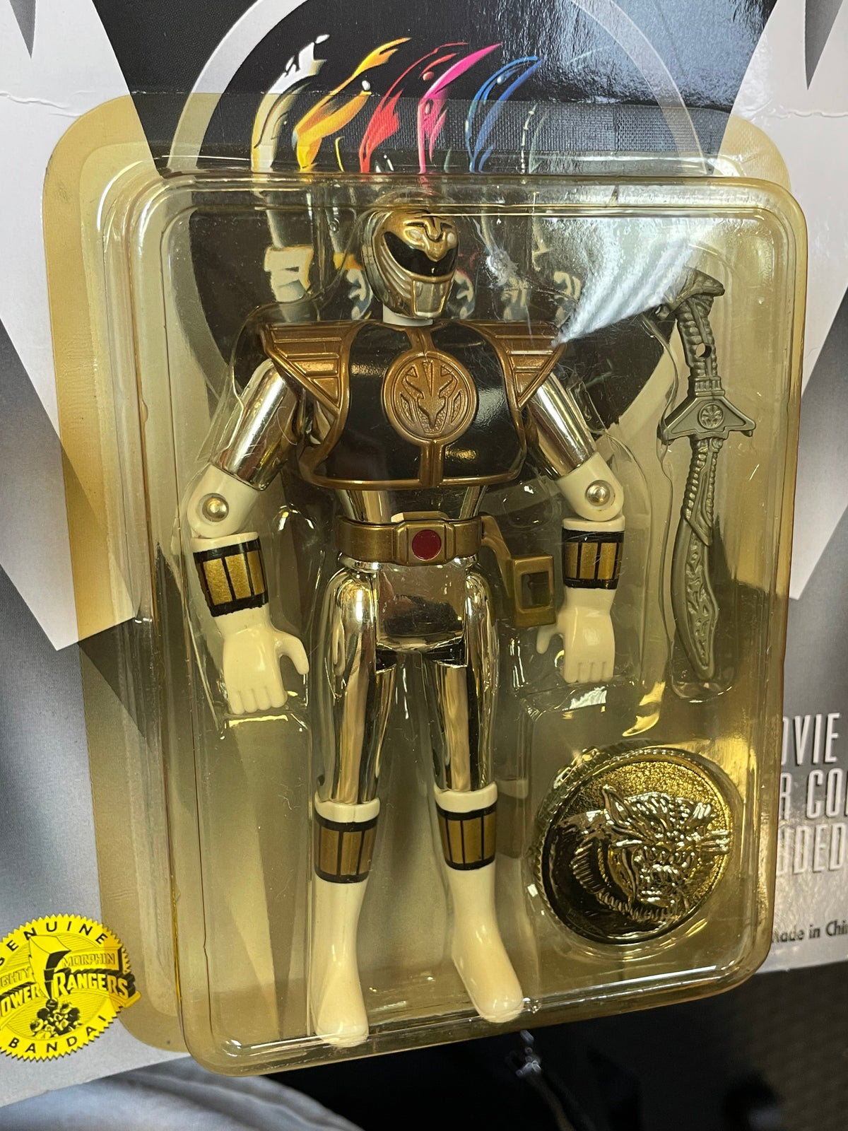Auto Morphin Metallic White Ranger (Vintage MMPR Power Rangers, Bandai) **SEALED**
