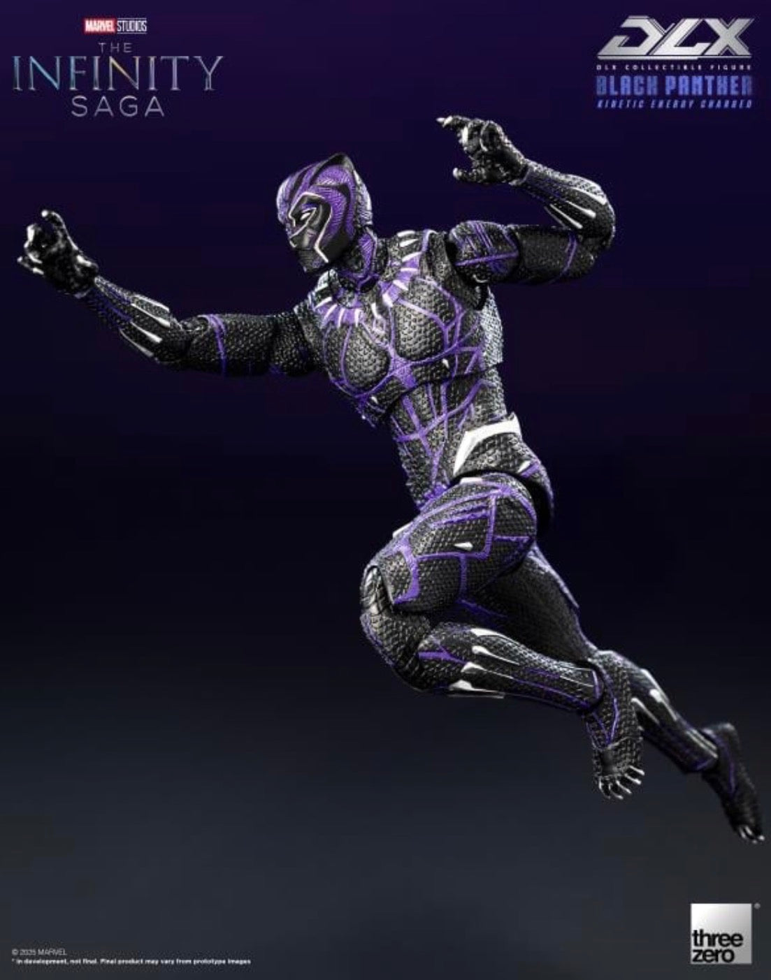 Black Panther Kinetic Charge DLX Marvel The Infinity Saga Action Figure by Threezero
