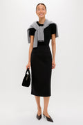 Black Rosewell Midi Skirt