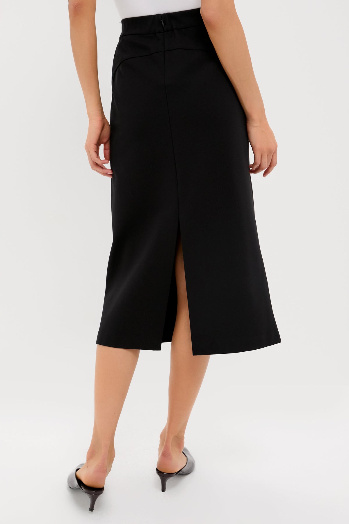 Black Rosewell Midi Skirt