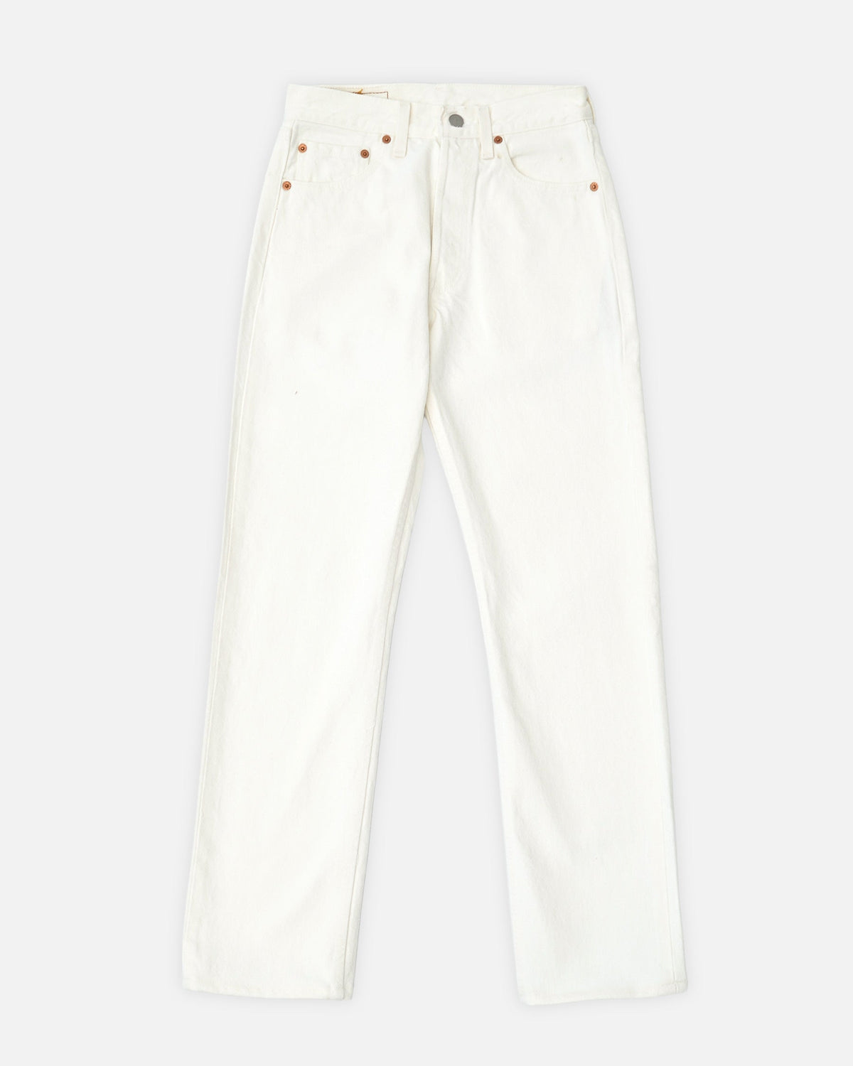 501 Straight Fit White Denim Pants / size: 27